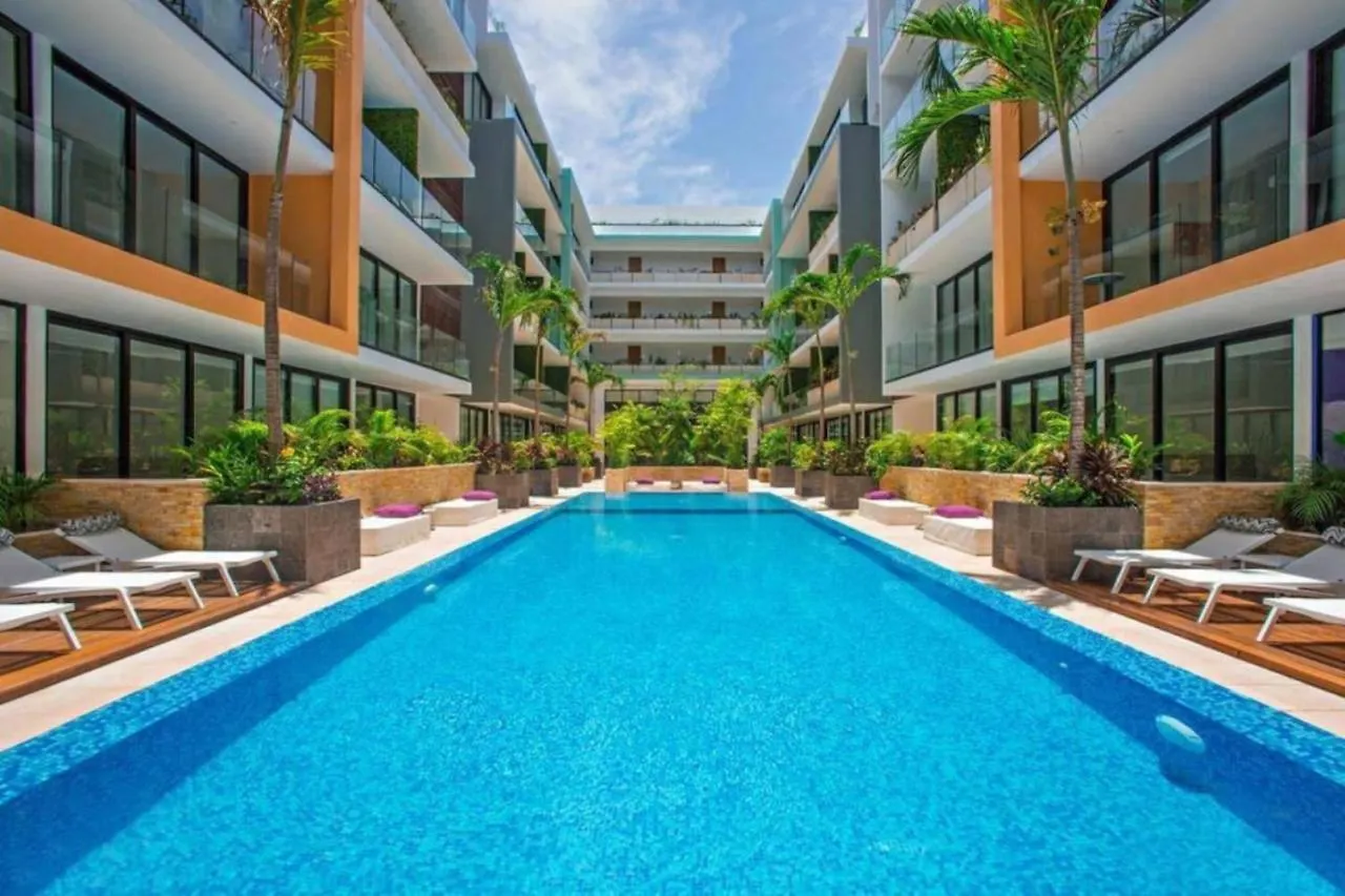Downtown Exclusive 2Br Ph With Priv Pool Gym Cinema Apartment Playa del Carmen