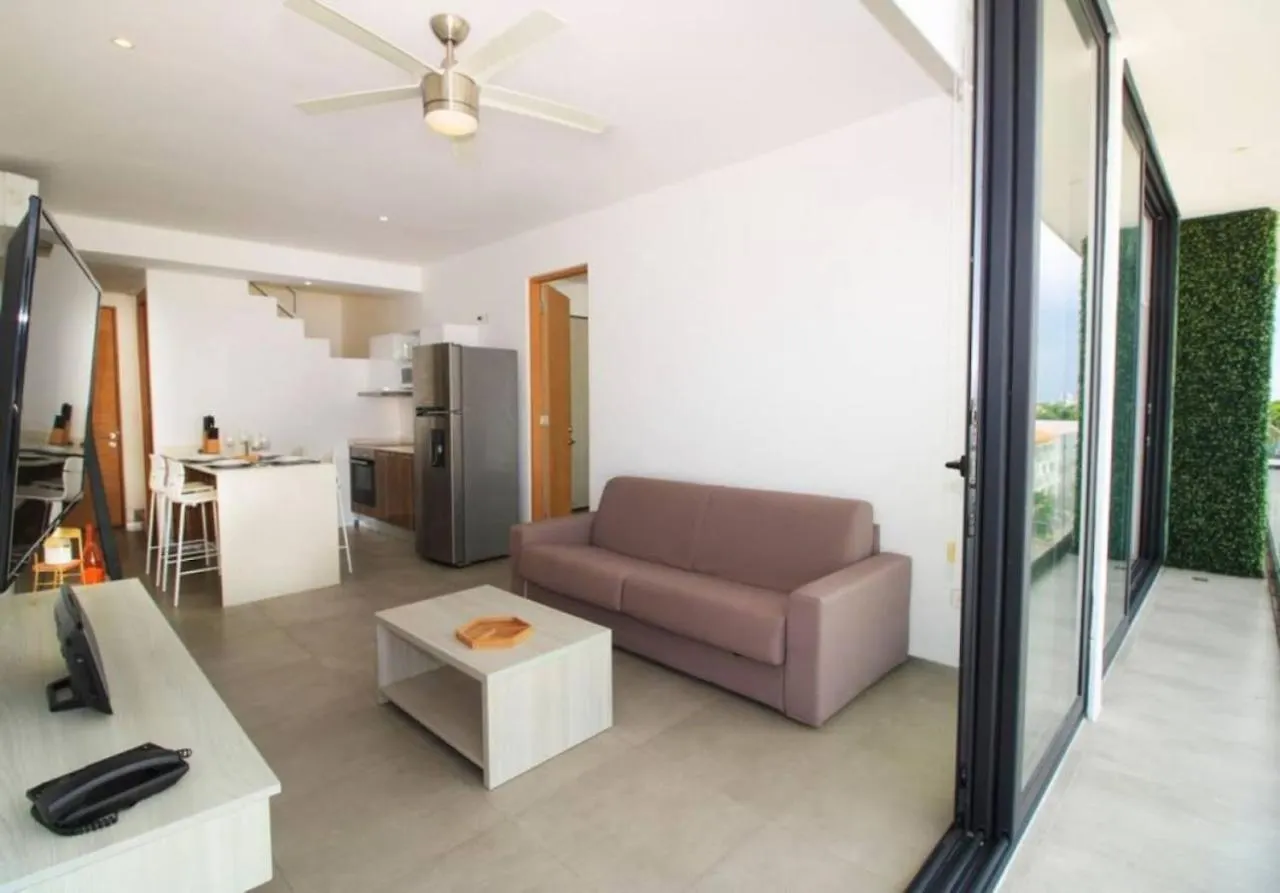 Downtown Exclusive 2Br Ph With Priv Pool Gym Cinema Apartment Playa del Carmen